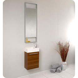 Fresca Pulito Teak Tall Mirror Bathroom Vanity