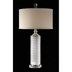 Prestigious Zigma 3-way Crystal and Chrome Table Lamp