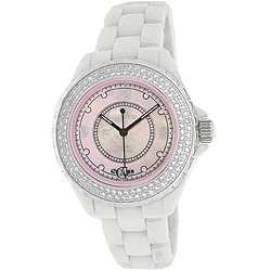 Le Chateau Women's 'Condezza' All-ceramic Mother of Pearl Dial Watch