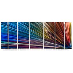 Ash Carl 'Depths' 7-panel Abstract Metal Wall Art