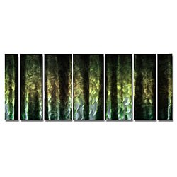 Ash Carl 'Seeking' 7-panel Abstract Metal Wall Art