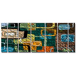 Ash Carl 'Finding' 7-panel Abstract Metal Wall Art