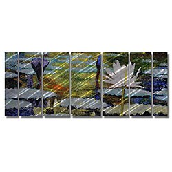 Ash Carl 'Intrigue' 7-panel Abstract Metal Wall Art