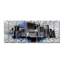 Ash Carl 'The Test' 7-panel Abstract Metal Wall Art