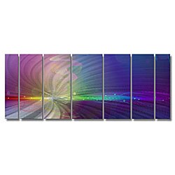 Ash Carl 'Whisp' 7-panel Abstract Metal Wall Art