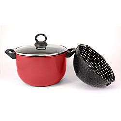 Deni Nonstick Red 6-quart Tilt-A-Pot (Refurbished)