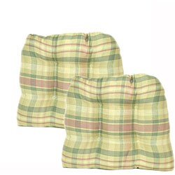 La Cross Plaid Kitchen/ Dining Chair Pads (Set of 2)