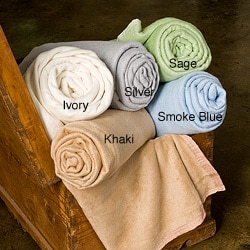 Lisbon Solid Cotton/ Silk Blanket