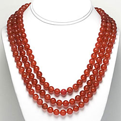 60-inch Carnelian Endless Necklace