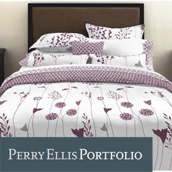 Perry Ellis Asian Lilly Plum 5-piece Twin-size Bed in a Bag with Sheet Set