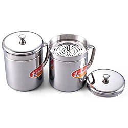 Stainless Steel 1.5-quart Oil Storage Container