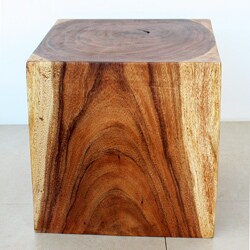 Wooden Cube 18 Walnut Oil End Table (Thailand)