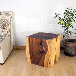 Wooden Cube 18 Oak Oil End Table (Thailand)