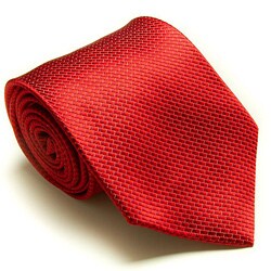 Platinum Ties Men's 'Red Weave' Tie