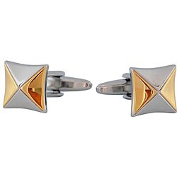 Rhodium Classic Two-tone Wear Cuff Links