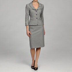 Tahari ASL Women's 3-button Jacket Skirt Suit
