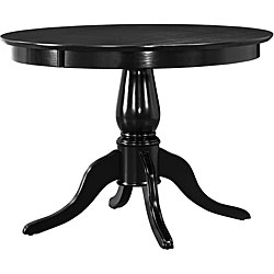 Calais Black Round Dining Table.