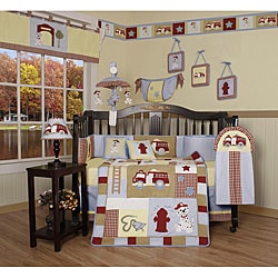Fire Truck 13-piece Crib Bedding Set