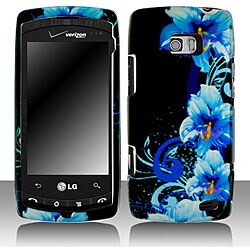 LG Ally VS740 Blue Flower Snap-on Protective Case 
