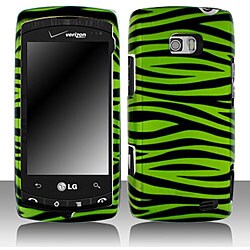 LG Ally VS740 Green Zebra Snap-on Protective Case 