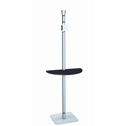 Testrite Creo Single Pole 30-inch Half Shelf with Monitor Mount