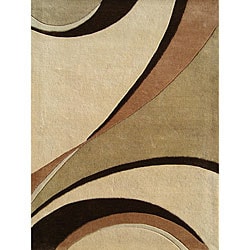 Hand-tufted Metro Beige Wool Rug (5' x 8')