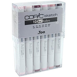 Copic Ex-1 Sketch Markers 12-piece Set