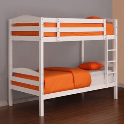 Hardwood Bunk Beds On Solid Wood White Twin Bunk Bed Overstock Com
