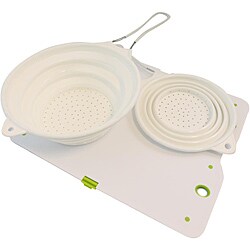 Silvermark White 3-piece Collapsible Silicone Colander Set