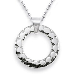 Men's Tungsten Carbide Faceted Disc Necklace