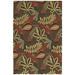 Home and Porch Indoor/ Outdoor Brown Rug (2' x 6')