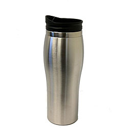 Stainless Steel 16-oz Black Top Travel Mugs (Pack of 2)