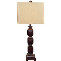Ramoncito Espresso Square Wood Table Lamp