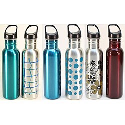Stainless Steel 24-oz Water Bottles (Set of 6)