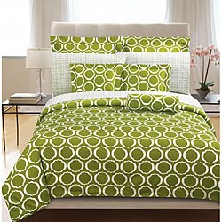Green Scroll 2-piece Twin-size Duvet Cover Set