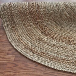 Alexa Eco Natural Fiber Braided Reversible Jute Rug (5' x 8' Oval)
