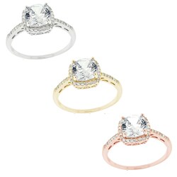 Icz Stonez Sterling Silver Cubic Zirconia Engagement-style Ring