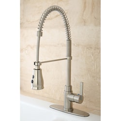 Continental Modern Spiral Satin Nickel Kitchen Faucet