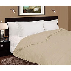 Lightweight 230 Thread Count Ivory Microfiber Down Comforter