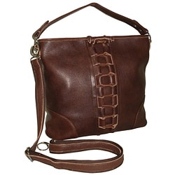 Amerileather 'Mandy' Woven Leather Handbag