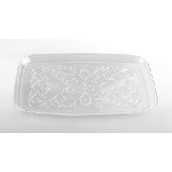 Clear Plastic Scrollware Food Trays (Case of 240)