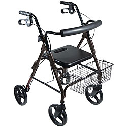 Drive D-Lite Black Aluminum with 8-inch Wheels Rollator Walker