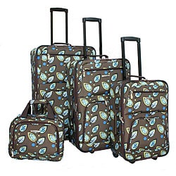 Rockland Leaf Expandable 4-piece Luggage Set