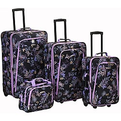 Rockland Garden Expandable 4-piece Luggage Set