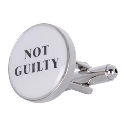 Silvertone Metal Scales of Justice Cuff Links