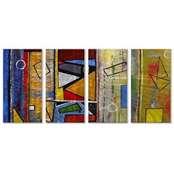 Ruth Palmer 'Abstract' 4-panel Metal Wall Art Set