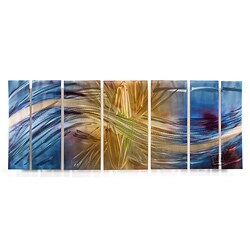 Ash Carl 'Energy Core' 7-panel Metal Wall Art