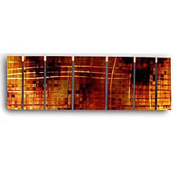 Ash Carl 'Interchange' 7-panel Metal Wall Art