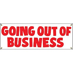 Going Out of Business Vinyl Banner (8' x 3')