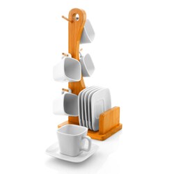 White Porcelain 12-Piece Espresso Set